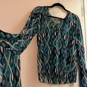 Show Me Your Mumu Bell Sleeved Disco Top